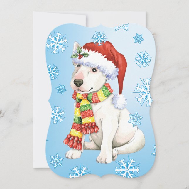 Cartes Pour Fêtes Annuelles Happy Howlidays Bull Terrier (Devant)