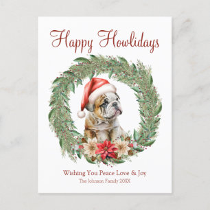 Cartes Pour Fêtes Annuelles Happy Howlidays Cute English Bulldog