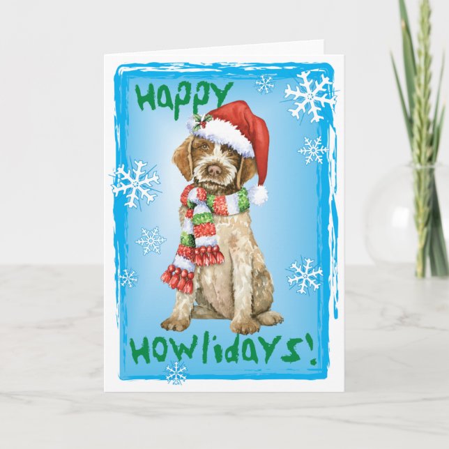 Cartes Pour Fêtes Annuelles Happy Howlidays Griffon (Devant)