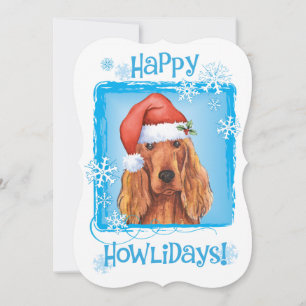 Cartes Pour Fêtes Annuelles Happy Howlidays Irish Setter