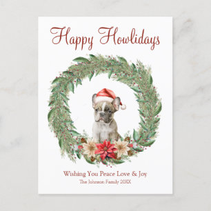 Cartes Pour Fêtes Annuelles Happy Howlidays mignonne French Bulldog