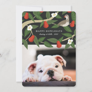Cartes Pour Fêtes Annuelles Happy Howlidays Photo   Arbre à perdrix
