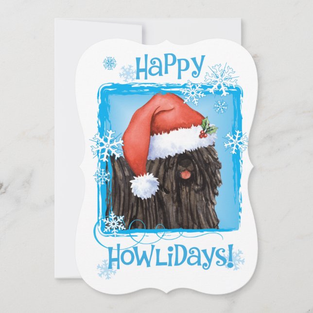 Cartes Pour Fêtes Annuelles Happy Howlidays Puli (Devant)