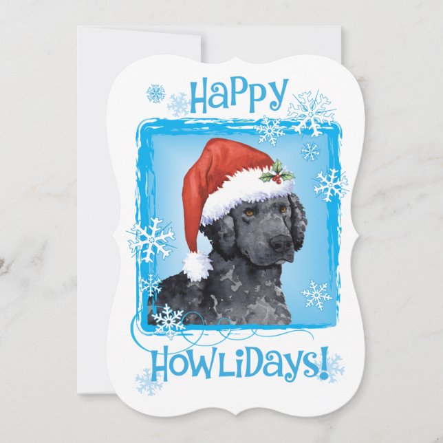 Cartes Pour Fêtes Annuelles Happy Howlidays Retriever recouvert de boue (Devant)