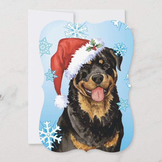 Cartes Pour Fêtes Annuelles Happy Howlidays Rottweiler (Devant)