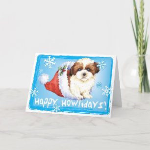 Cartes Pour Fêtes Annuelles Happy Howlidays Shih Tzu