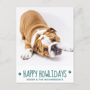 Cartes Pour Fêtes Annuelles Happy Howlidays Simple Cute Pet Dog