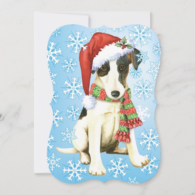 Cartes Pour Fêtes Annuelles Happy Howlidays Smooth Fox Terrier (Devant)