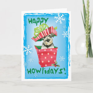 Cartes Pour Fêtes Annuelles Happy Howlidays Standard Schnauzer
