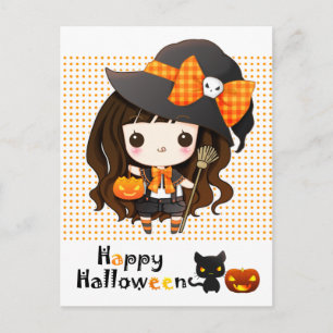 Cartes Pour Fêtes Annuelles Happy Kawaii Halloween