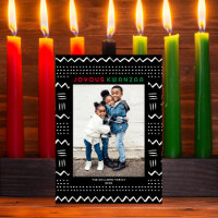 Happy Kwanzaa Modern Motif de tissu de boue Photo