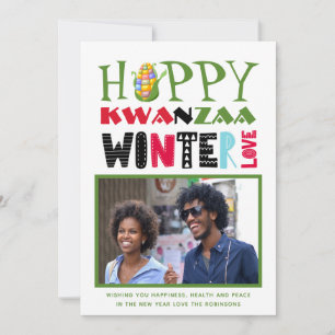 Cartes Pour Fêtes Annuelles Happy Kwanzaa Photo Greeting Card Winter Love