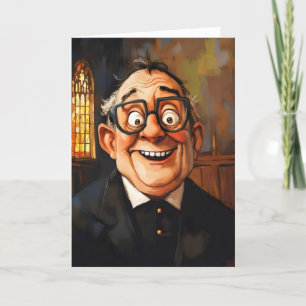 Cartes Pour Fêtes Annuelles Happy Man Cartoon Office