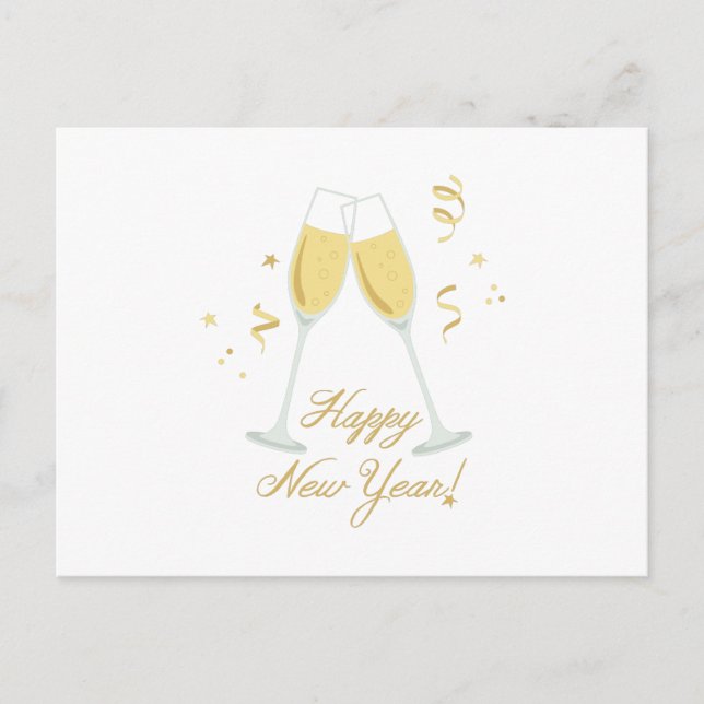 Cartes Pour Fêtes Annuelles Happy New Year (Devant)