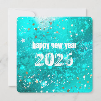 Cartes Pour Fêtes Annuelles Happy new year 2026 turquoise holiday card
