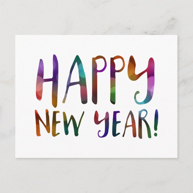 Cartes Pour Fêtes Annuelles happy new year bokeh (Devant)