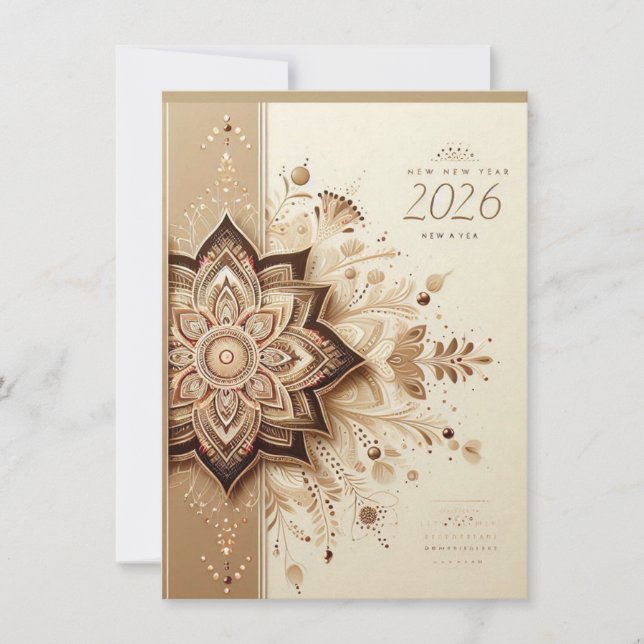 Cartes Pour Fêtes Annuelles Happy New Year Card | Joy, Hope & Success (Devant)