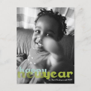 Cartes Pour Fêtes Annuelles Happy New Year Photo Postcard