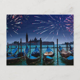 Cartes Pour Fêtes Annuelles Happy New Years from Venice Postcard