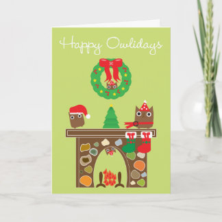 Cartes Pour Fêtes Annuelles Happy Owlidays! Greeting Card