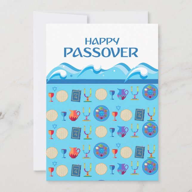 Cartes Pour Fêtes Annuelles Happy Passover Spring Sesach Seder (Devant)