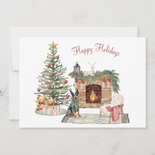 Cartes Pour Fêtes Annuelles Happy Pawlidays Chien Design - Australian Cattle C