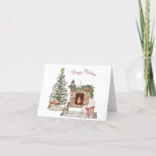 Cartes Pour Fêtes Annuelles Happy Pawlidays Chien Design - Staffordshire Terri