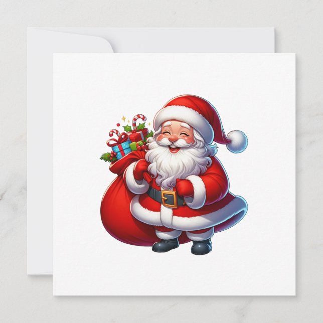 Cartes Pour Fêtes Annuelles Happy Santa Claus Christmas (Devant)