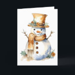 Cartes Pour Fêtes Annuelles Happy Snowman avec Gold Accents BLANK<br><div class="desc">Aimez-vous envoyer des cartes pour Noël, les fêtes et vraiment tout l'hiver ? Si c'est le cas, vous aimez probablement les cartes vierges. Vous pouvez les utiliser pour envoyer à quelqu'un une carte pour leur souhaiter un Joyeux Noël ou des Joyeux Jours Fêtes. Vous pouvez également envoyer des cartes pour...</div>