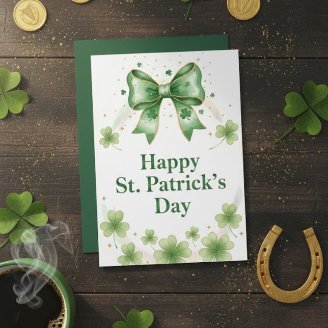 Cartes Pour Fêtes Annuelles Happy St Patrick’s Day Irish Greeting Card (Créateur téléchargé)