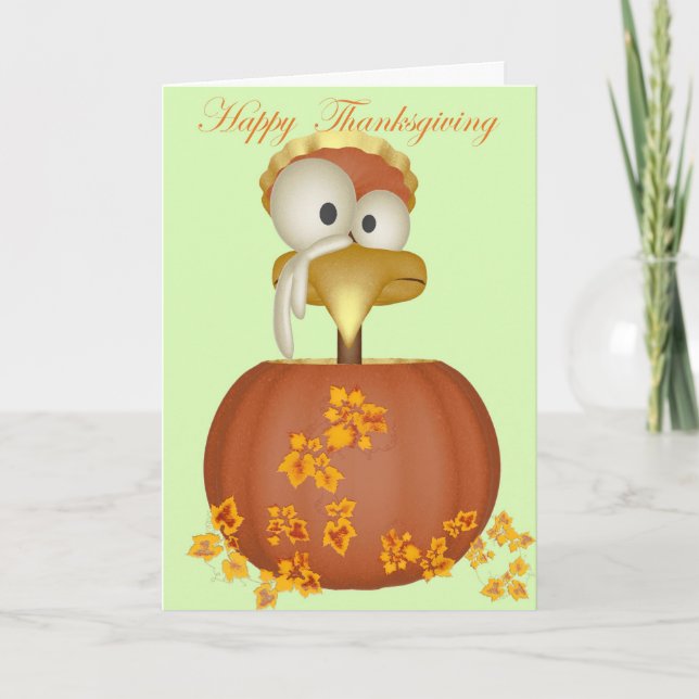 Cartes Pour Fêtes Annuelles Happy Thanksgiving (Devant)