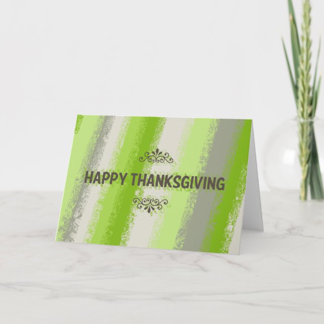 Cartes Pour Fêtes Annuelles Happy Thanksgiving (Devant)