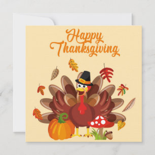 Cartes Pour Fêtes Annuelles Happy Thanksgiving