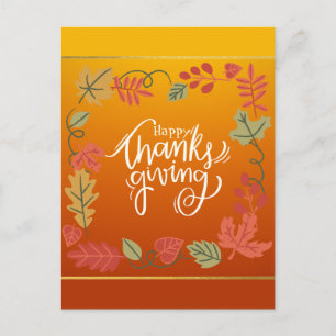 Cartes Pour Fêtes Annuelles Happy Thanksgiving