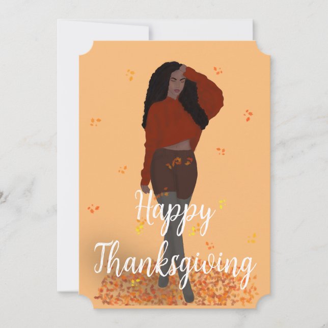 Cartes Pour Fêtes Annuelles Happy Thanksgiving (Devant)