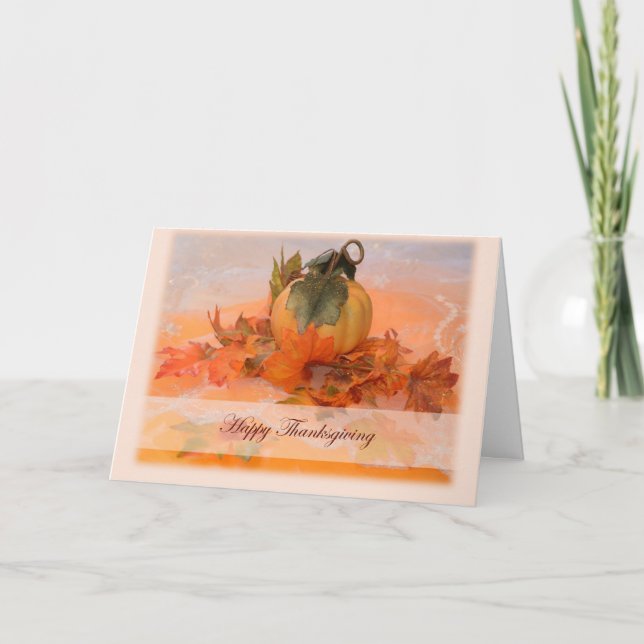 Cartes Pour Fêtes Annuelles Happy Thanksgiving (Devant)