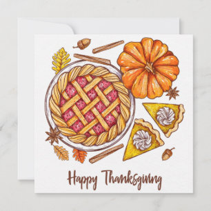 Cartes Pour Fêtes Annuelles Happy Thanksgiving