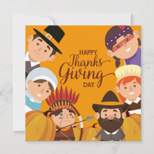 Cartes Pour Fêtes Annuelles Happy Thanksgiving