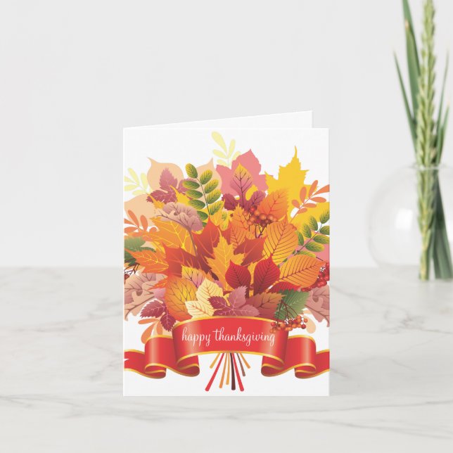 Cartes Pour Fêtes Annuelles Happy Thanksgiving (Devant)