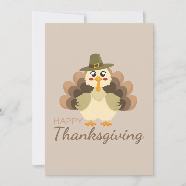 Cartes Pour Fêtes Annuelles Happy Thanksgiving (Devant)