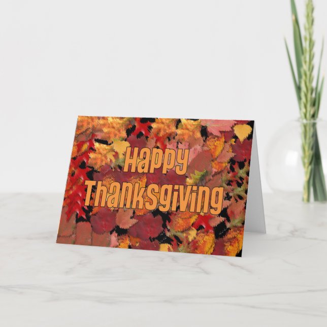Cartes Pour Fêtes Annuelles Happy Thanksgiving (Devant)