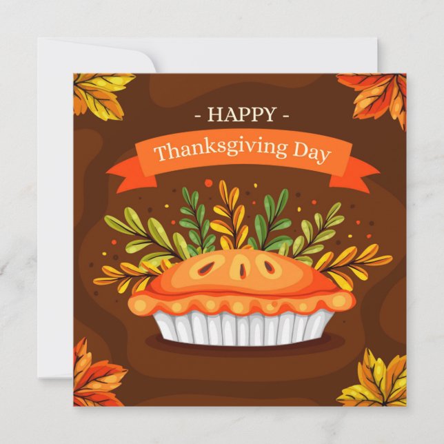 Cartes Pour Fêtes Annuelles Happy Thanksgiving (Devant)