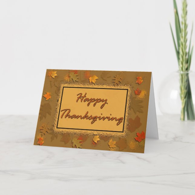 Cartes Pour Fêtes Annuelles Happy Thanksgiving (Devant)