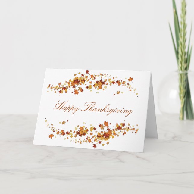 Cartes Pour Fêtes Annuelles Happy Thanksgiving (Devant)