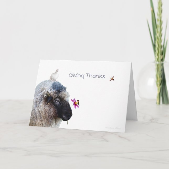 Cartes Pour Fêtes Annuelles Happy Thanksgiving : Giving Thanks. (Devant)