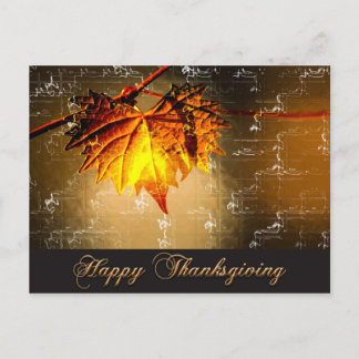 Cartes Pour Fêtes Annuelles Happy Thanksgiving Postcard