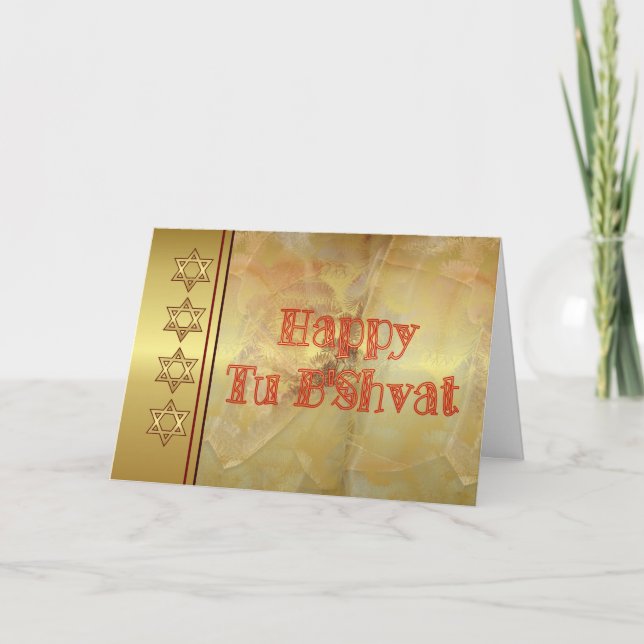Cartes Pour Fêtes Annuelles Happy Tu B'Shvat Tu bishvat Fête juive Juive (Devant)