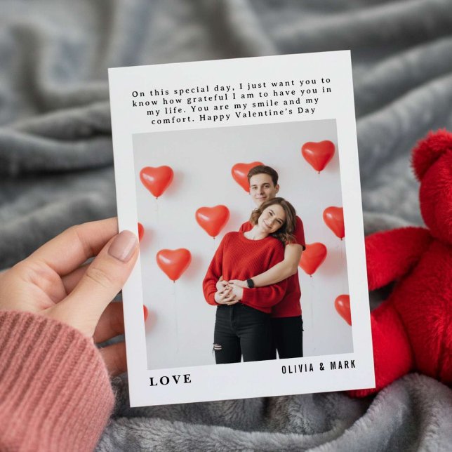 Cartes Pour Fêtes Annuelles Happy Valentine’s Day Custom Photo Collage (Créateur téléchargé)