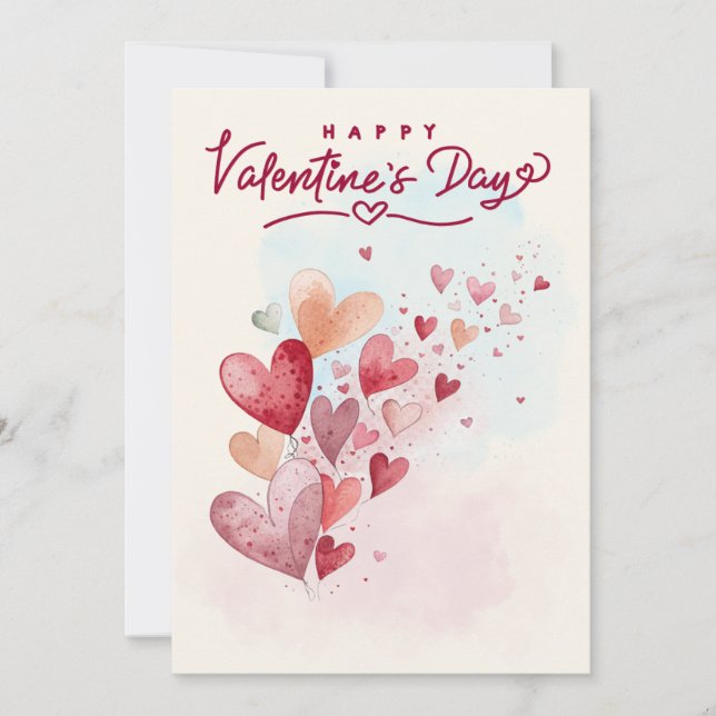 Cartes Pour Fêtes Annuelles Happy Valentine's day (Devant)