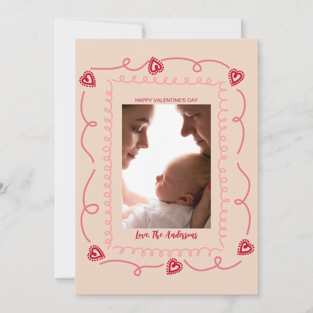 Cartes Pour Fêtes Annuelles Happy Valentine's Day Custom Photograph Whimsical (Devant)